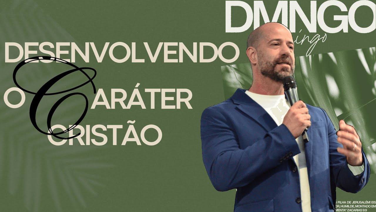 Pastor Rodrigo ministrando a mensagem Desenvolvendo o caráter cristão