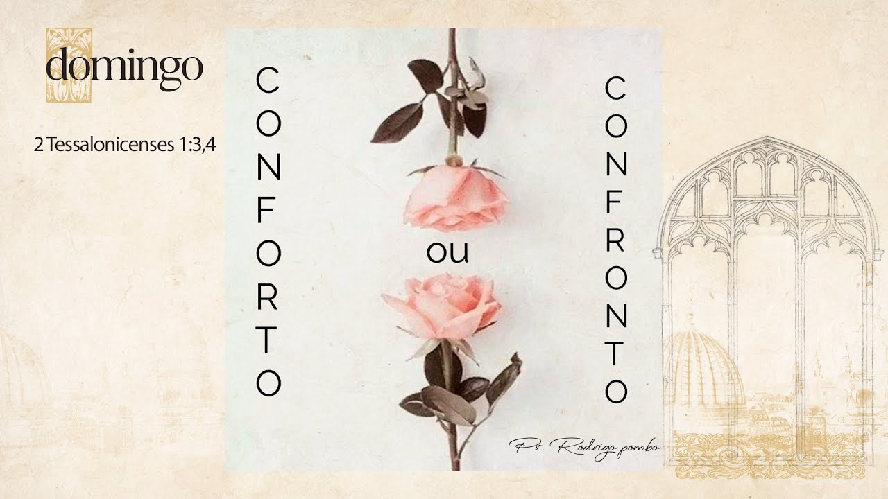 Pastor Rodrigo ministrando a mensagem Conforto ou confronto